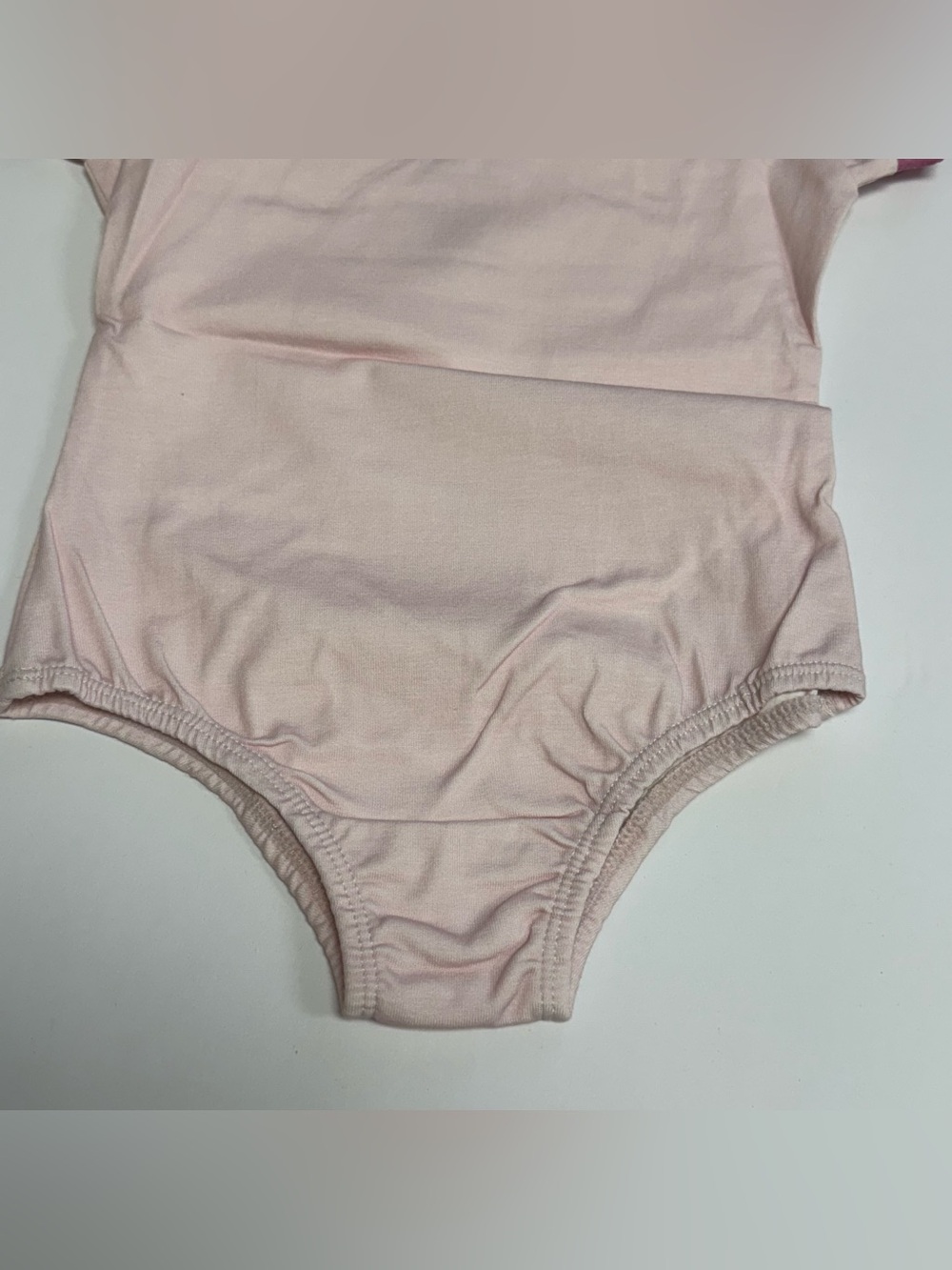 Omi Jo Mauve Morn Leotard Light Pink Dark Trim Cap Short Sleeve Girls 3T WDW NWT - Picture 8 of 9
